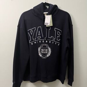 NWT H&M Yale Collegiate Navy Blue Hoodie